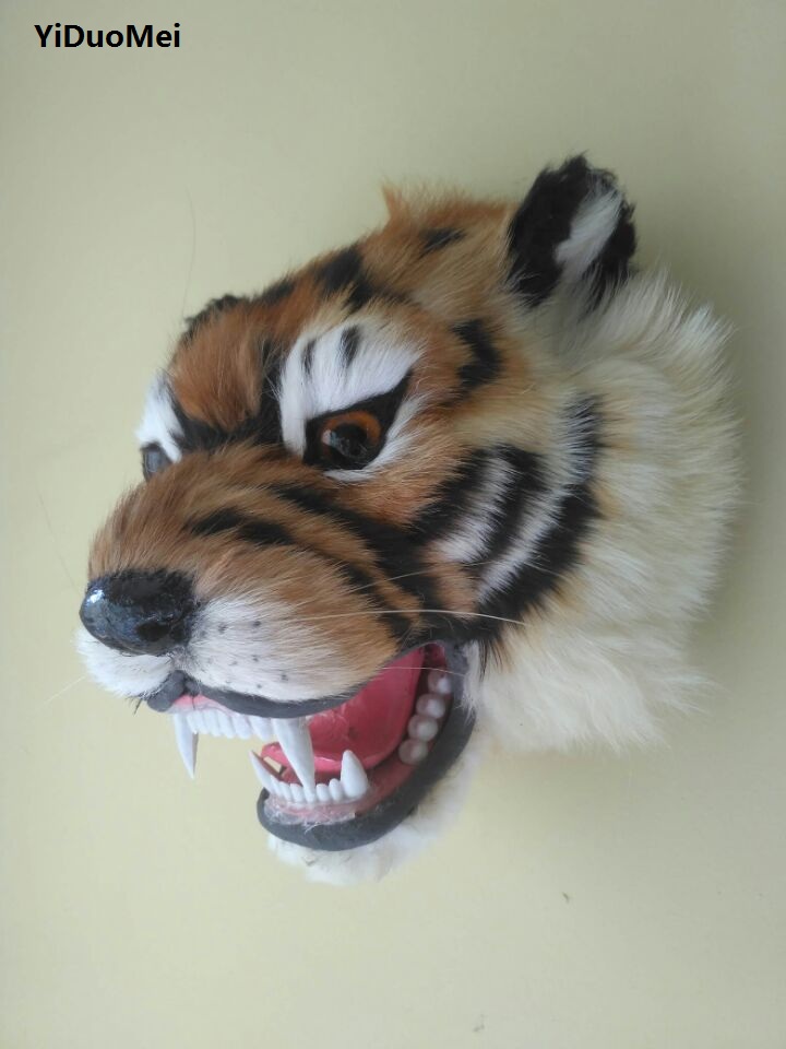 Head Racket Boom - Grote 24X20Cm Kunstmatige Tijger Hoofd Model,