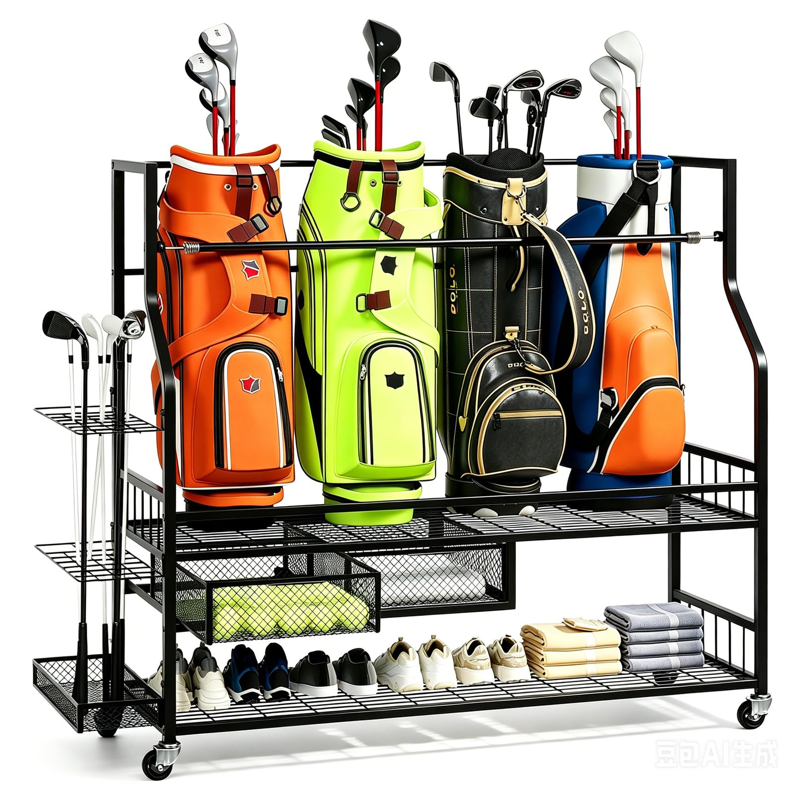 Golf Equipment Holder - Opbergorganizer voor golftassen voor de garage,