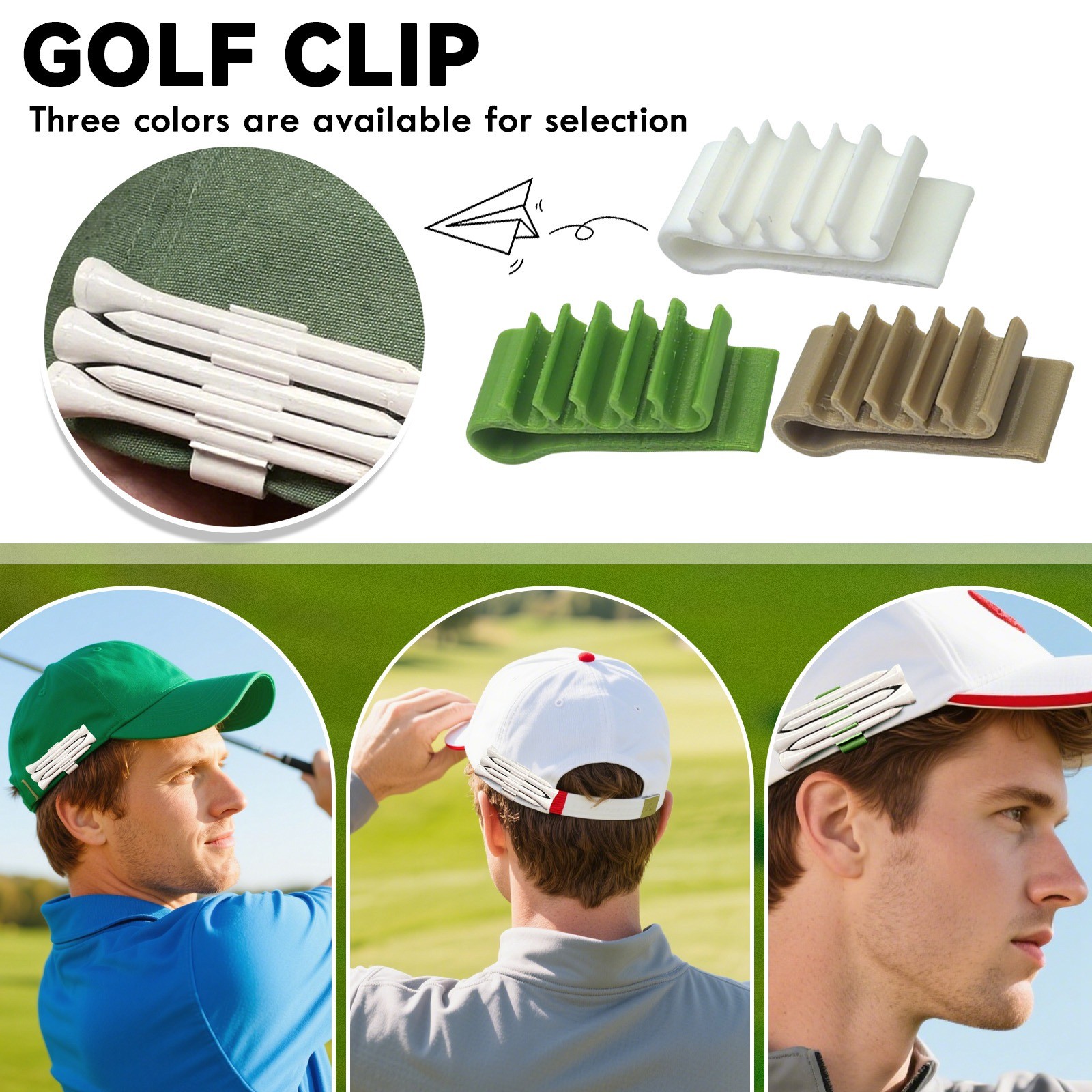 Golf Equipment Holder - Hoedclip Golfstoelhouder Past op hoeden met
