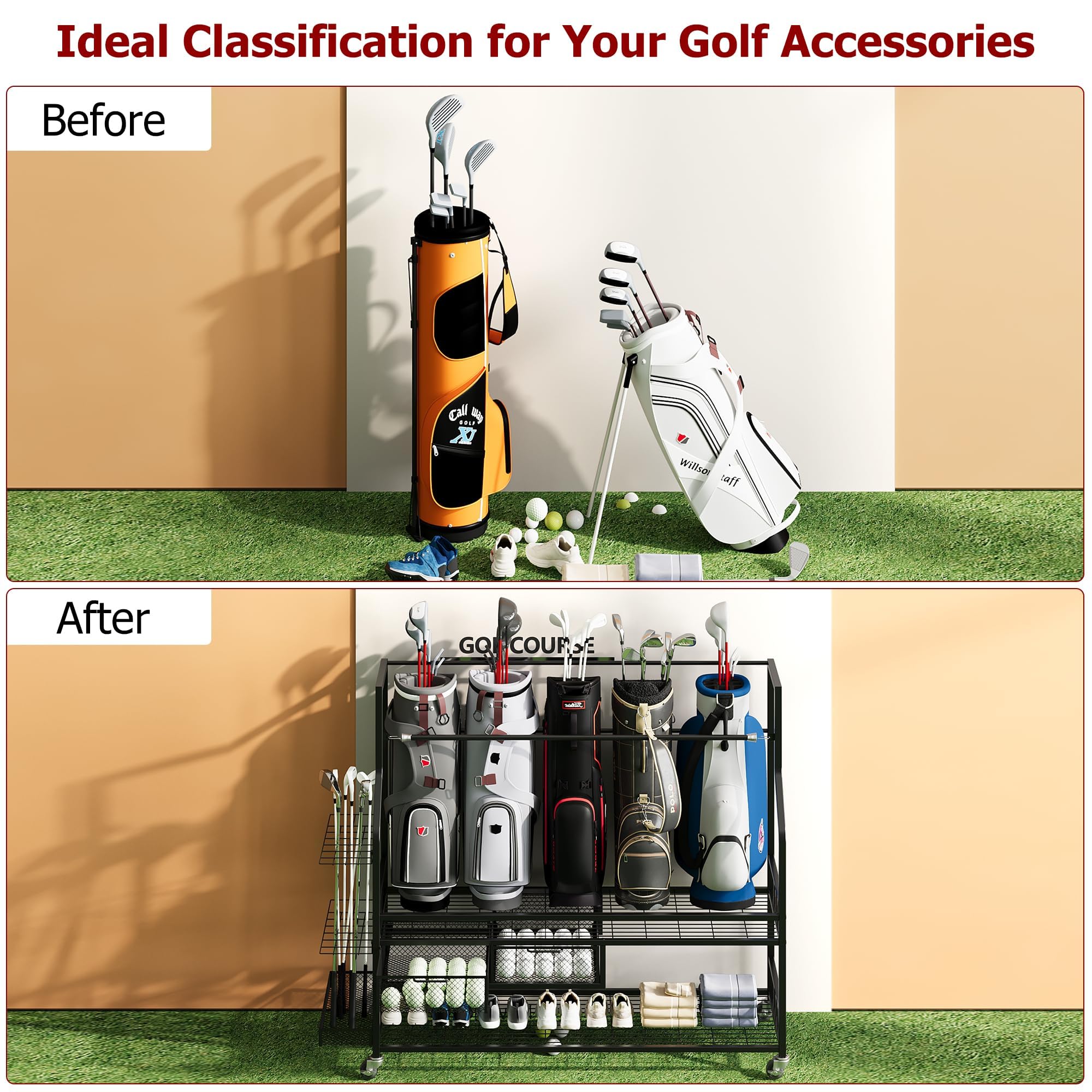 Opbergorganizer voor golftasse - Golf Equipment Holder recensie en prijs